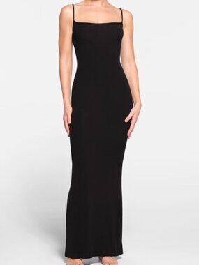 NWT Skims Fits Everybody Long Slip Dress L onyx